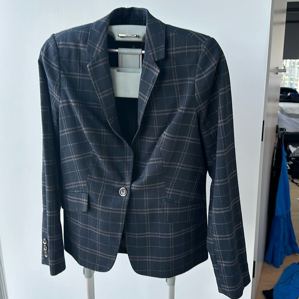 The Limited Blue plaid blazer